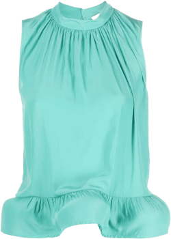 ruffle-hem blouse