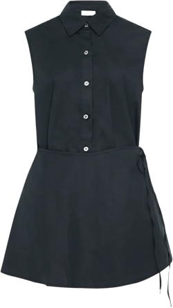 sleeveless asymmetric shirt 