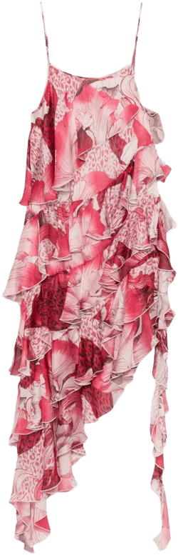 floral-print mini dress