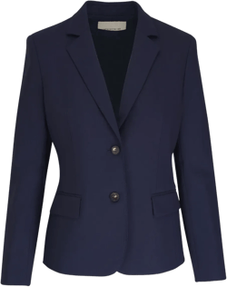 Responsible Stretch Wool Two Button Blazer In Blue