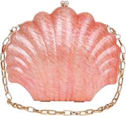 Seashell chain-link clutch bag 