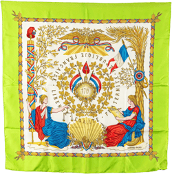 20th Century Republique Francaise Liberte Egalite Fraternite 1789 Silk Scarf scarves