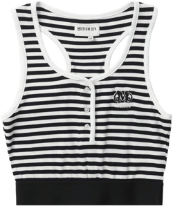 striped cropped tank top