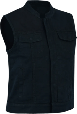 DM Women's Advance Black Construction Denim Vest
