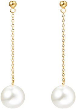 FAUX PEARL DANGLE EARRINGS