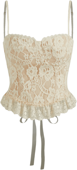 Lace Floral Knotted Crop Cami Top