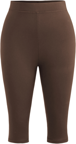 CIDERBUTTER™ Mid Rise Solid Knee Length Leggings