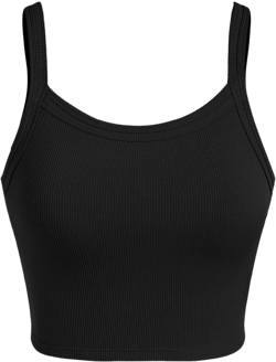 U-neckline Crop Tank Top