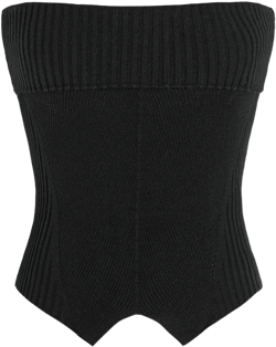 Tube Solid Knitted Crop Top
