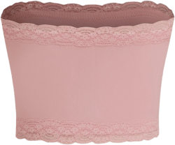 Seamless Lace Trim Cropped Tube Top