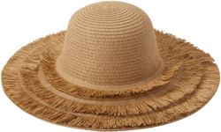 TASSEL WIDE BRIM STRAW HAT