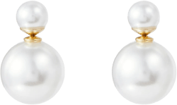 Designed Faux Pearl Stud Earrings 