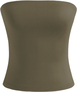 Contour Double Layered Strapless Solid Tube Top