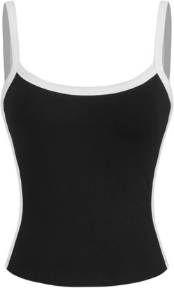 U-neckline Two Tone Cami Top