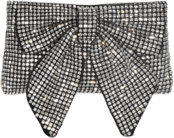 RHINESTONE BOW CLUTCH BAG