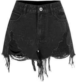 Denim Raw Hem Wide Leg Shorts