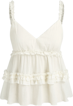 Ruffle Hem V-neck Crop Top