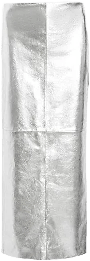 AllSaints Women's White Renai Slim-Fit Leather Pencil Skirt