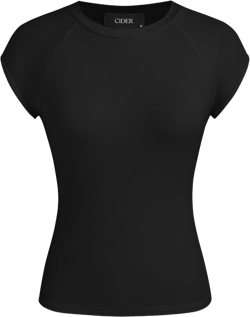 Solid Round Neckline Short Sleeve Tee