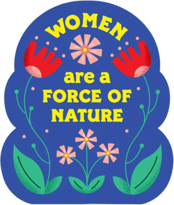 Women Nature Blue Sticker