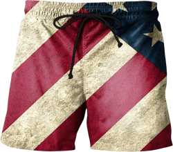 American Flag Swimsuit Mens Stretch Summer Shorts Printed Fashion Twill Trunks Loose Fit Swim Trunks Men Jogging XX-Large Multicolor
