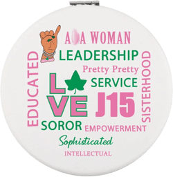 Zuo Bao Sorority Gift Mirror Pretty Girl Gifts Paraphernalia Charm Pearl Gift for Women (Leadership-A) Leadership-a