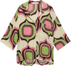 Geometric print blouse
