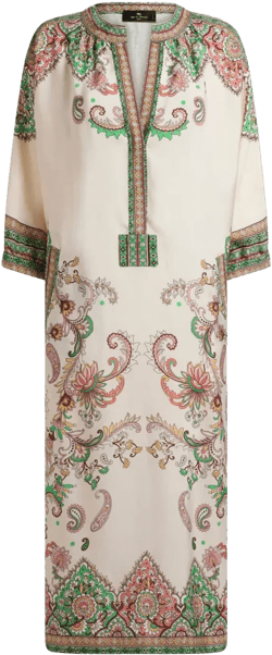 paisley-print midi dress