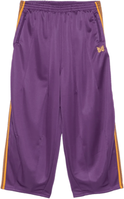 butterfly-embroidered track pants