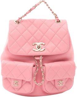 2021-2024 Medium Quilted Lambskin Duma Pockets Drawstring backpack