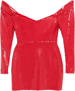 off-shoulder draped mini dress