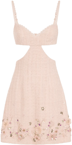 cut-out floral dress
