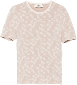 bloom-jacquard T-shirt