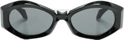 Medusa plaque irregular-frame sunglasses