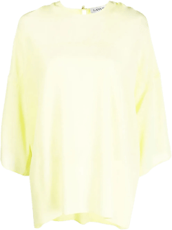draped silk blouse