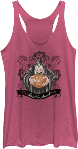 Disney Women's Princess No Scare Tri-Blend Racerback Layering Tank Large Pink Heather