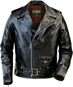 Schott NYC Men's Waxy Cowhide Leather Motorcycle Jacket Black RN 18606 626