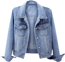 LifeShe Women's Basic Long Sleeve Button Down Distressed Denim Jackets Jean Jacket Coat