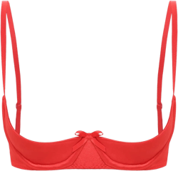 Womens Faux Leather Cupless Cage Bra Harness Push Up Underwire Bra Tops Lingerie Bralette Medium Satin Red B