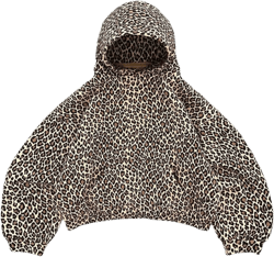 GGOOB Oversized Leopard Print Hoodie Y2k Cheetah Graphic Pullover Hooded Sweatshirt 2000s Streetwear
