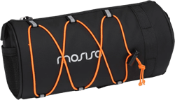 MOSISO Bike Handlebar Bag, Waterproof Bicycle Front Frame Pouch, 2.5L Bike Top Tube Bag Bicycle Roll Storage Pack Cycling Accessories Cylinder Pouch with Shoulder Strap, Black