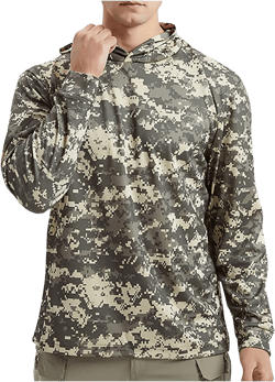 Sun Shirts for Men Hoodie UV Protection Breathable Long Sleeve Shirts Lightweight Quick Dry SPF Hiking Fishing Shirts Small A02^gray