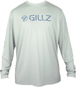 Gillz Men's Tournament UV Protective Lightweight Moisture Wicking Breathable Stain Resistant Long Sleeve Fishing Shirt Medium High Rise Gray