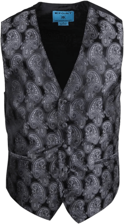 Epoint Men's Fashion Series Style Patterns Microfiber Black-Back Dress Tuxedo Vest