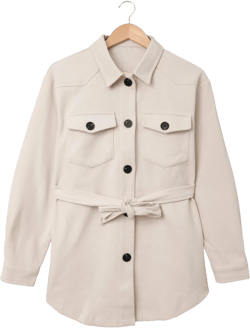 Lapel Button-Down Coat with Chest Pockets