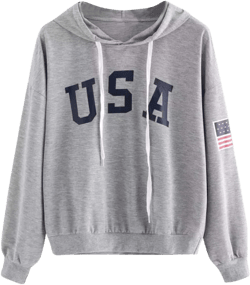 iQKA Women Girls Hoodies, Long Sleeve Letter Printed Hoodie Patchwork Hooded Sweatshirt Sport Fall Tunic Top Pullover XX-Large Z-g