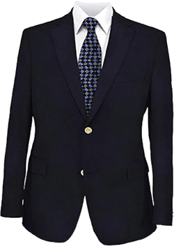 Big and Tall Navy Premium All Wool Classic Blazer to Size 72 in Portly, Regular, Short, Long, and Extra Long Sizes 66 Big Navy