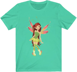 Beautiful Fairy Graphic Tee, Wings on the Back
