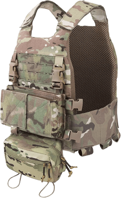 EMERSONGEARS Tactical Molle Chest Rig Vest 500D, Laser Cut Vest Tactical Quick Release Modular Magazine Pouch FCSK CQC MK3 Chest Rig Backpack for Airsoft Hunting