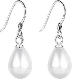 Pearl Drop Earrings for Women Handpicked White Pearl Dangle Earrings Everyday Jewelry Pearl Earrings Dangle1
